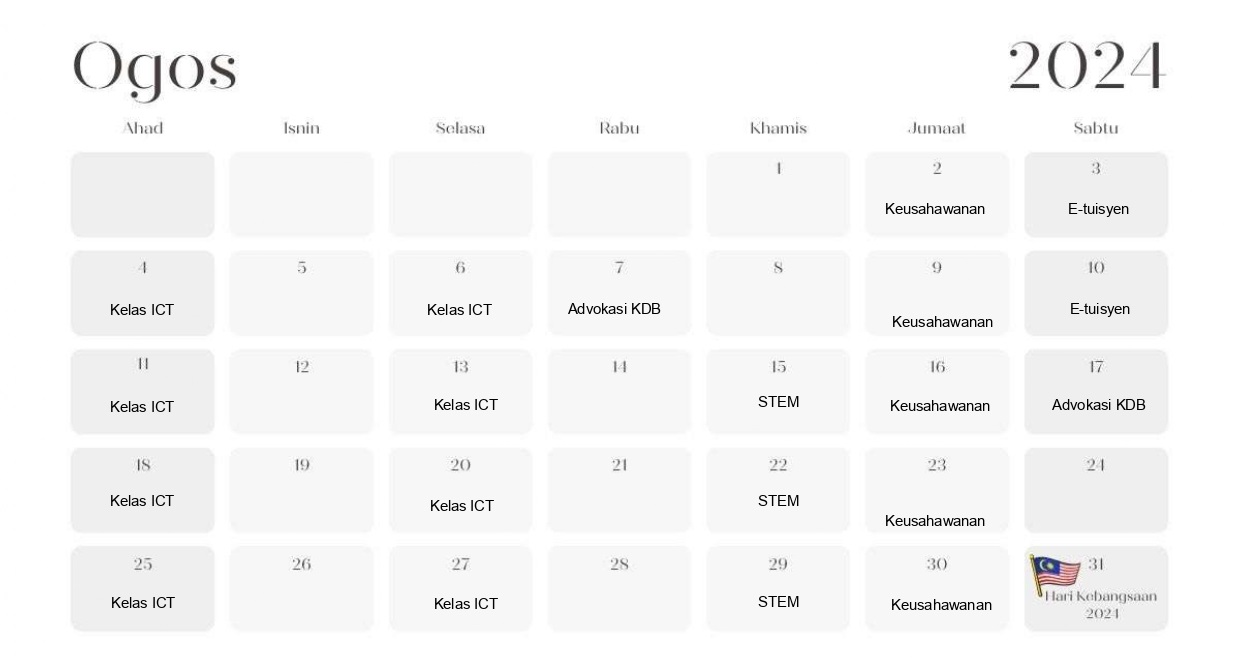 Kalendar Bulan 8 2024 Senarai Cuti Umum Tarikh Penting Ogos page 0001