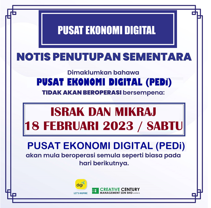 notis penutupan pedi bandar baru beris jaya israk mikraj 2023