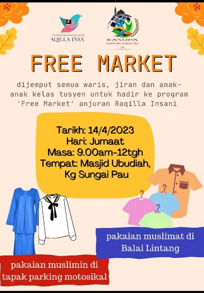 Program Free Market Masjid Sg Pau Sik 2023